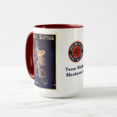 サイクルグラディエーターレトロヴィンテージサイクリング名前の追加 マグカップ (正面左)