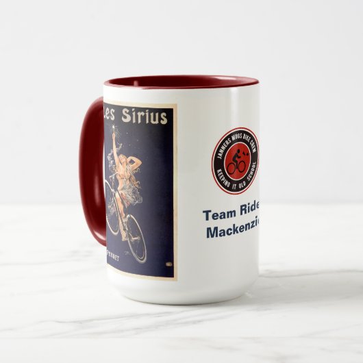 サイクルグラディエーターレトロヴィンテージサイクリング名前の追加 マグカップ (正面左)