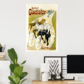 サイクルグラディエーター面白いヴィンテージフランスの広告 ポスター (ホームオフィス)