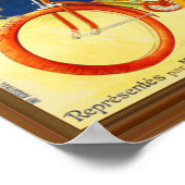 サイクルドラメトロポールヴィンテージフランスの自転車 ポスター (角)