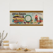 サイクルブランドサーモンラベル ポスター (キッチン)