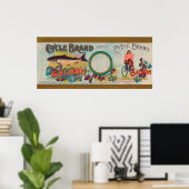 サイクルブランドサーモンラベル ポスター (ホームオフィス)