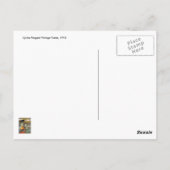 サイクルプジョーヴィンテージ自転車アート ポストカード (裏面)