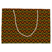 サイクルホイールパターン名前をカスタムする ラージペーパーバッグ (裏面)