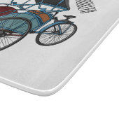 サイクルリクショーの漫画イラストレーション カッティングボード (角)