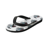 サイクルリクショーの漫画イラストレーション キッズビーチサンダル (アングル)