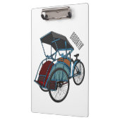 サイクルリクショーの漫画イラストレーション クリップボード (左)