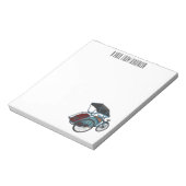 サイクルリクショーの漫画イラストレーション ノートパッド (回転)