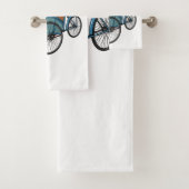 サイクルリクショーの漫画イラストレーション バスタオルセット (インサイチュ)