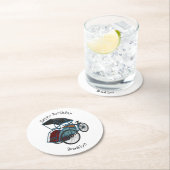 サイクルリクショーの漫画イラストレーション ラウンドペーパーコースター (インサイチュ)