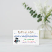 サイクルリクショーの漫画イラストレーション 名刺 (スタンド正面)