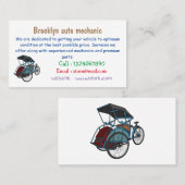 サイクルリクショーの漫画イラストレーション 名刺 (正面/裏面)