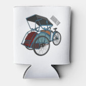 サイクルリクショーの漫画イラストレーション 缶クーラー (正面)