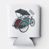 サイクルリクショーの漫画イラストレーション 缶クーラー (裏面)