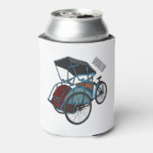 サイクルリクショーの漫画イラストレーション 缶クーラー (缶裏面)