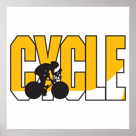 サイクル文字デザイン ポスター (正面)
