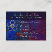 サイクル3D女神の礼拝ミディアム心霊的なライトワーク 名刺 (裏面)