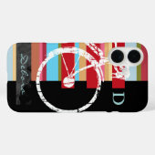 サイクル/サイクリングストライプ/パーソナライズされた Case-Mate iPhoneケース (裏面 (横))