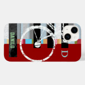 サイクル/サイクリング、ストライプ名前 Case-Mate iPhoneケース (裏面 (横))