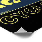 サイクロおもしろいパスマウンテンバイクギフトアイディア ポスター (角)