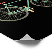 サイクロおもしろいパス自転車ユーモア ポスター (角)