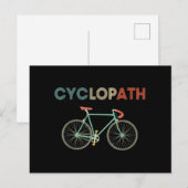 サイクロおもしろいパス自転車ユーモア ポストカード (正面/裏面)