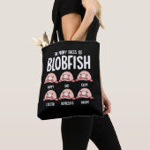 サイクロライト醜い魚の顔ブロブフィッシュ海の生物 トートバッグ (クローズアップ)