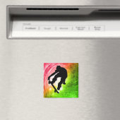 サイクロンでのスケートボーサイケデリックディング マグネット (インサイチュ (食洗機))