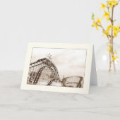 サイクロンのジェットコースターのブランクの挨拶状 カード (黄色い花)