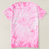 サイクロンのピンクの絞り染めDIYは写真のイメージの文字を加えます Tシャツ (デザイン裏面)