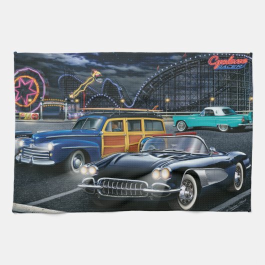 サイクロンのレーサー2 キッチンタオル (横)