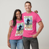 サイクロンサイクルヴィンテージ広告自転車プリント Tシャツ (ユニセックス)