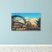 サイクロンRollercoaster #1の表示 キャンバスプリント (インサイチュ (ウッドフロア))