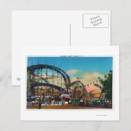 サイクロンRollercoaster #1の表示 ポストカード (正面/裏面)