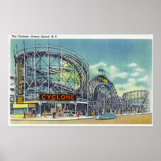 サイクロンRollercoaster #2の表示 ポスター (正面)