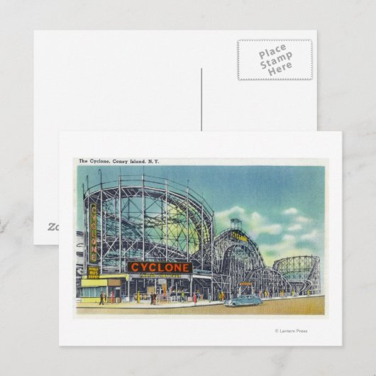 サイクロンRollercoaster #2の表示 ポストカード (正面/裏面)
