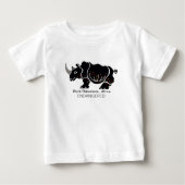 サイクールノセロス – 絶滅危惧動物グラフィック – ベビーTシャツ (正面)