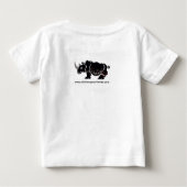 サイクールノセロス – 絶滅危惧動物グラフィック – ベビーTシャツ (裏面)