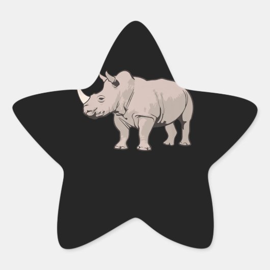 サイクールノ |かわいい太いRhino 星シール (正面)