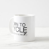 サイク生まれルする コーヒーマグカップ (正面左)