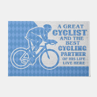 サイク素晴らしリストと最高のサイクリングパートナー ドアマット
