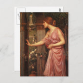 サイケがウォーターハウスでキューピッドの庭に入る ポストカード (正面/裏面)