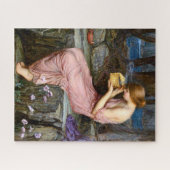 サイケがゴールデンボックスウォーターハウス絵画を開く ジグソーパズル (横)