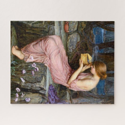 サイケがゴールデンボックスウォーターハウス絵画を開く ジグソーパズル (横)