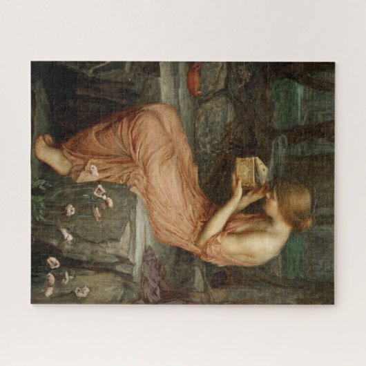サイケがゴールデンボックスウォーターハウス絵画を開く ジグソーパズル (横)