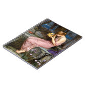 サイケがゴールデンボックスウォーターハウス絵画を開く ノートブック (左側)