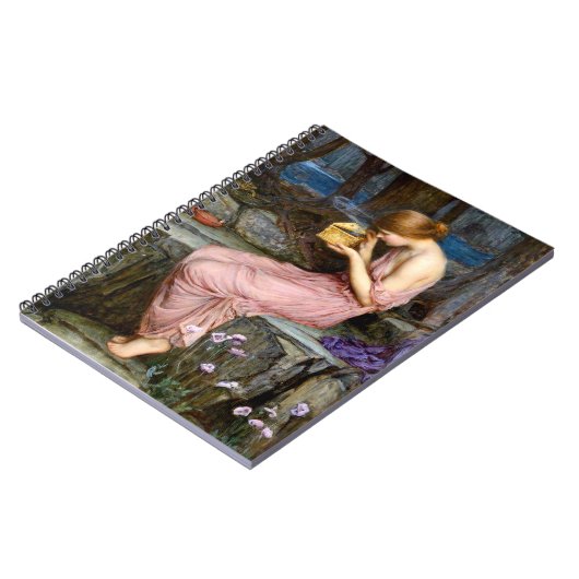 サイケがゴールデンボックスウォーターハウス絵画を開く ノートブック (左側)