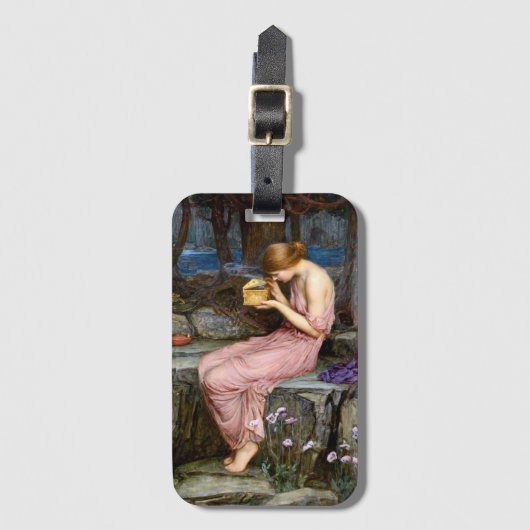 サイケがゴールデンボックスウォーターハウス絵画を開く ラゲッジタグ (正面縦)