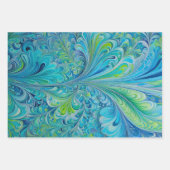 サイケカラフルデリアアートラッピング紙シート ラッピングペーパーシート (正面2)