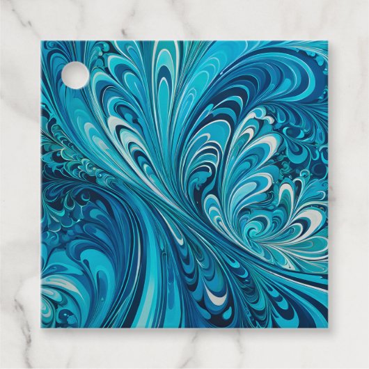 サイケカラフルデリアエアブラシアートギフトラベル フェイバータグ (正面)